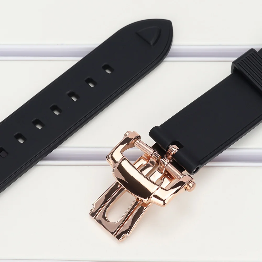 NH38 Roségold Edelstahl Luxus-Uhrengehäuse Saphirglas für Nautilus NH35 NH36 NH38 NH72 Uhrwerk 30,5mm Zifferblatt Gummiarmband 40mm Uhr MOD – Detail 5