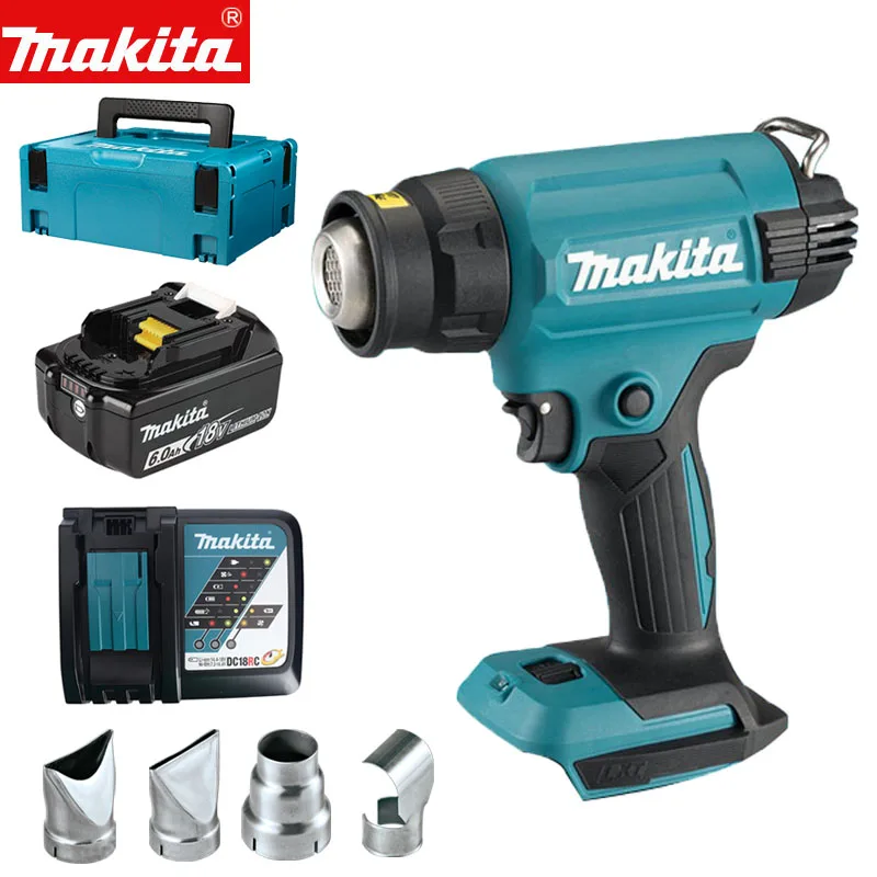 

MAKITA Cordless Hot Air Gun DHG181 Lithium Battery 18V Plastic Welding Heat Gun High Power Portable Shrinkable Film Baking Gun