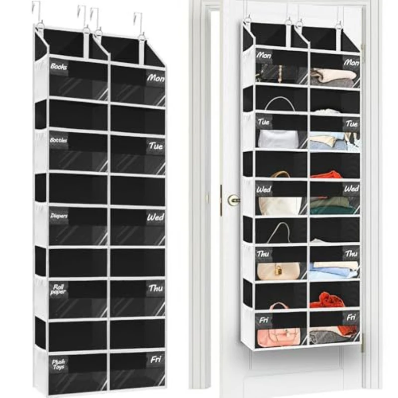 

New Upgrades Over the Organizer, 5 Tiers Behind Door Storage with Clear Deep Pockets Door Hanging Organizer for Closet, Bedroom
