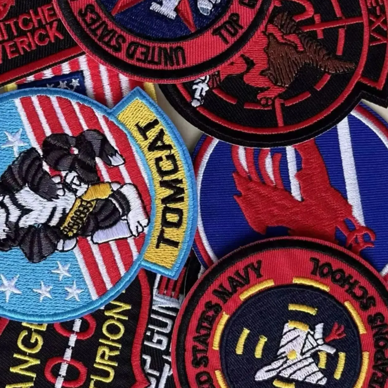 11--13Pcs Top Gun Tomcat Chapter American VF-1 Pilot Armband ironing Embroidery Patch For Sew Clothes Badge DIY Jacket Applique