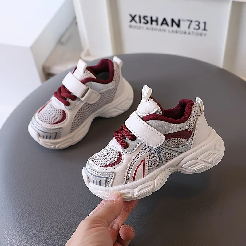Autumn Children's Boys Girls Chunky Sneakers Kids Hiking Tennis Running Shoes New Toddler Lightweight Breathable Casual Trainers