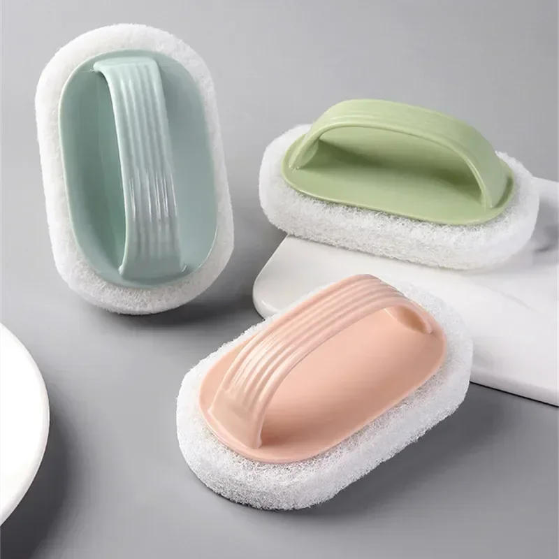 New Magic Sponge Brush Glass Wall Cleaning Tools Kitchen Cleaning Bathroom Toilet Gadget Handle Ceramic Window Slot Clean Brush