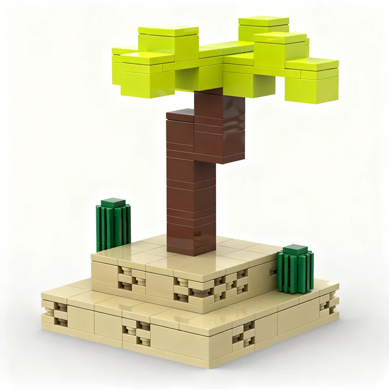 

292pcs MOC Block Accurate Palm Tree My World Model Building Construction Toy Christmas Gifts DIY Creative Idea Education Brick