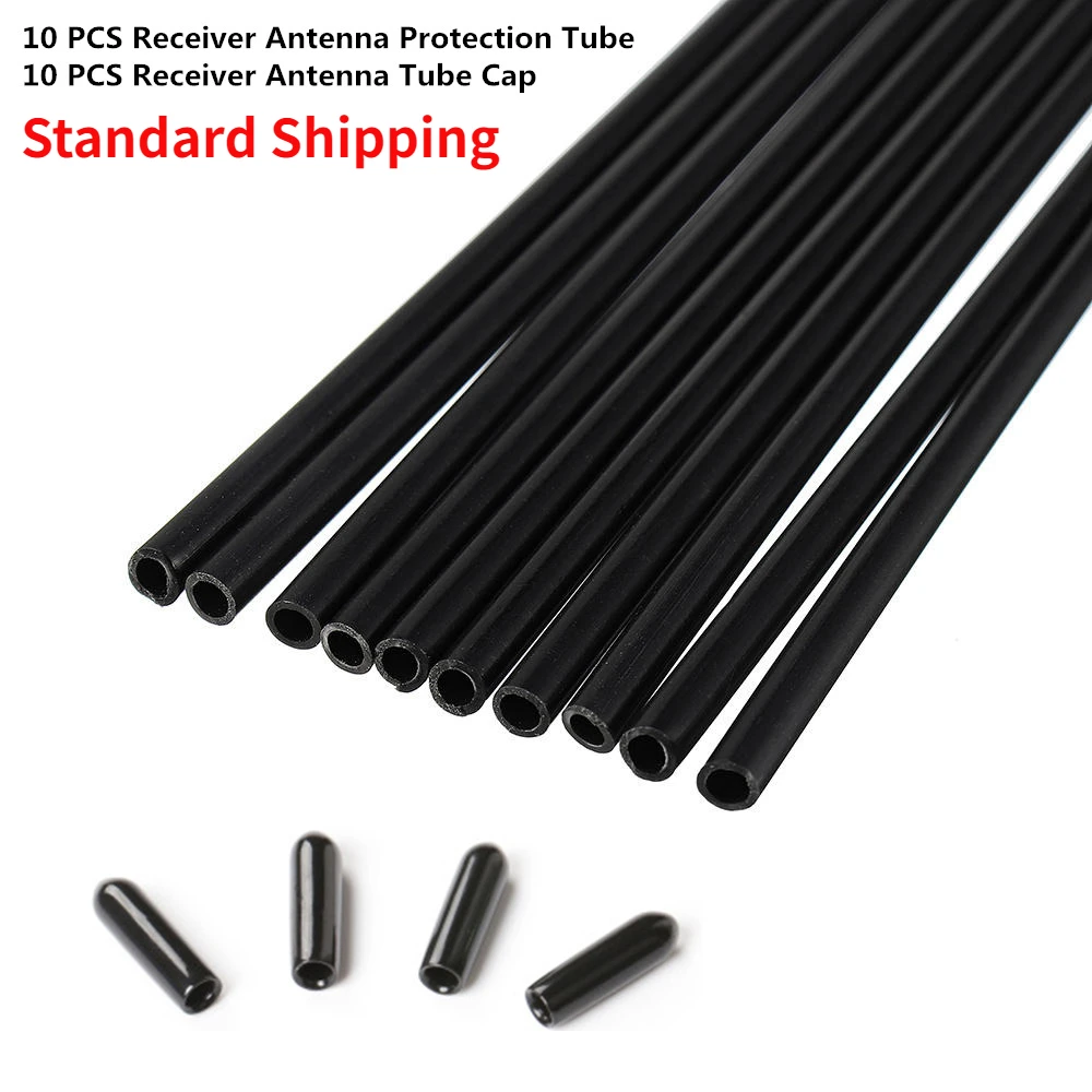 10PCS 150mm Receiver Antenna Protection Tube Fixed Pipe Shielded Tube with 10PCS Protection Cap for TBS Receivers