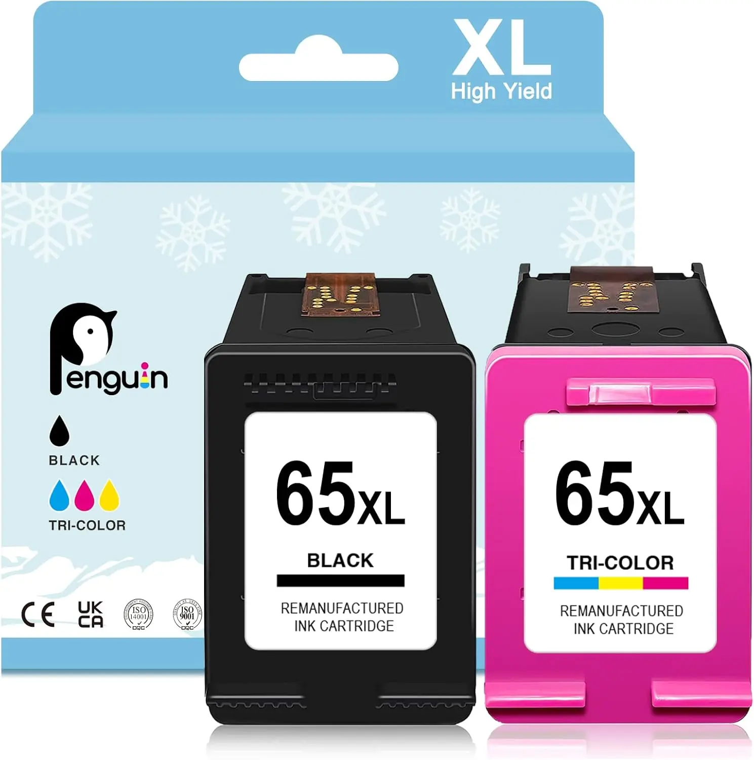 

High-Capacity Ink Cartridge Combo for HP Printers, Black and Color Pack, Compatible with Deskjet and Envy Models