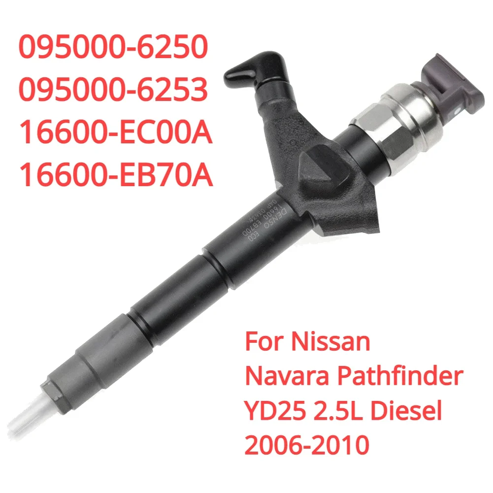 

095000-6250 16600-EB70A 16600-EC00A Новая дизельная форсунка для Denso Nissan Navara Pathfinder 2006-2010 2.5L YD25DDTI