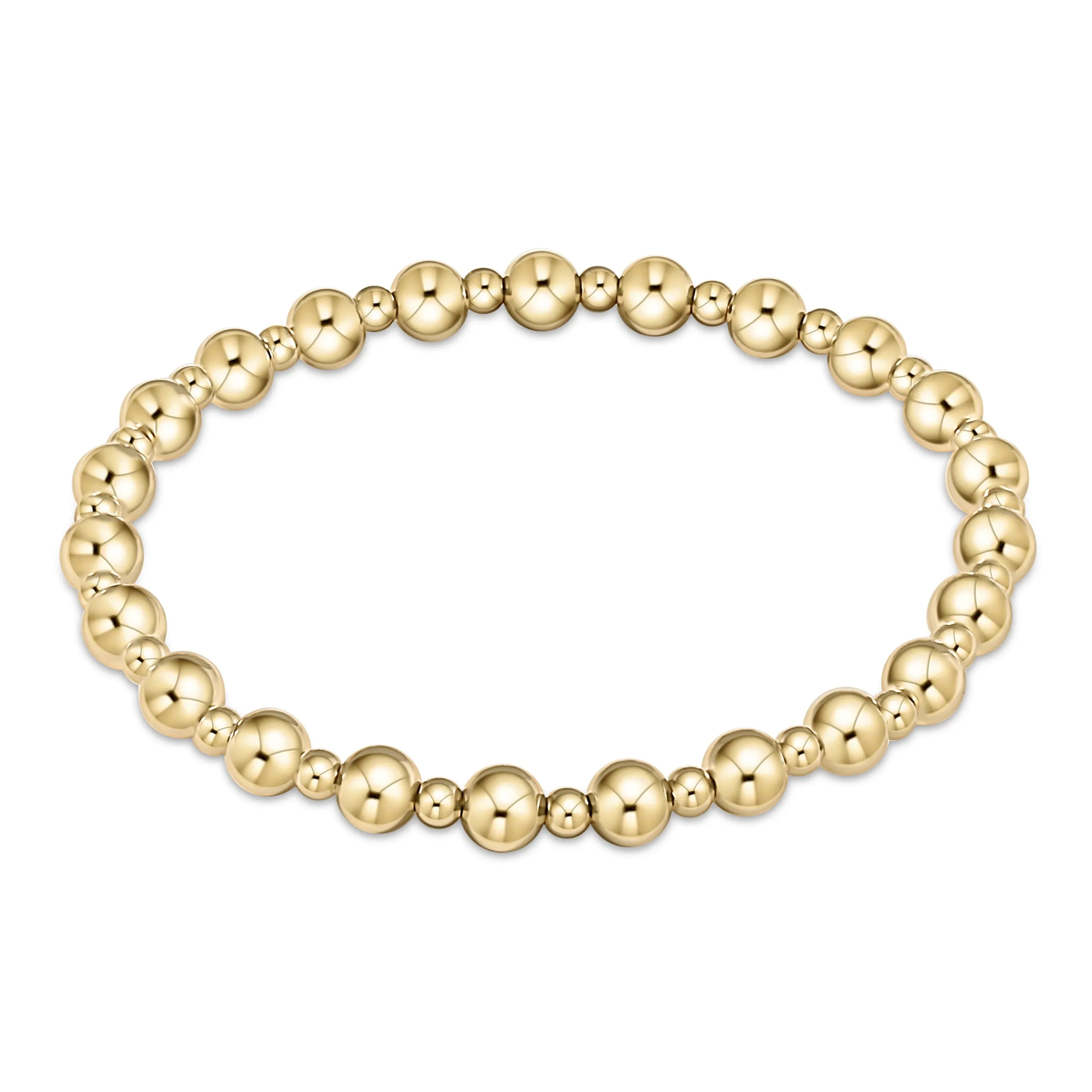 

VKVVA Gold-plated Fashion Jewelry Classic Grateful Pattern 4mm Bead Bracelet for Women Unique Gifts