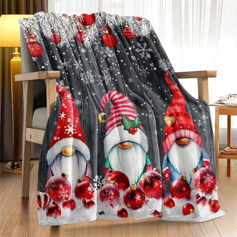 Christmas Blanket Microfiber Super Soft Throw Blankets For Bed Bedspread Sofa Decorative Camping Picnic Winter Warm Blanket