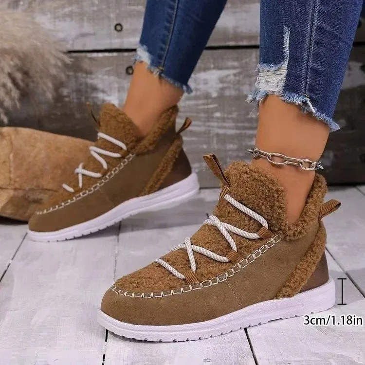 Winter Warm Women Snow Boots 2026 Trend Comfortable Lightweight Ankle Casual Shoes Winter Zapatos De Mujer