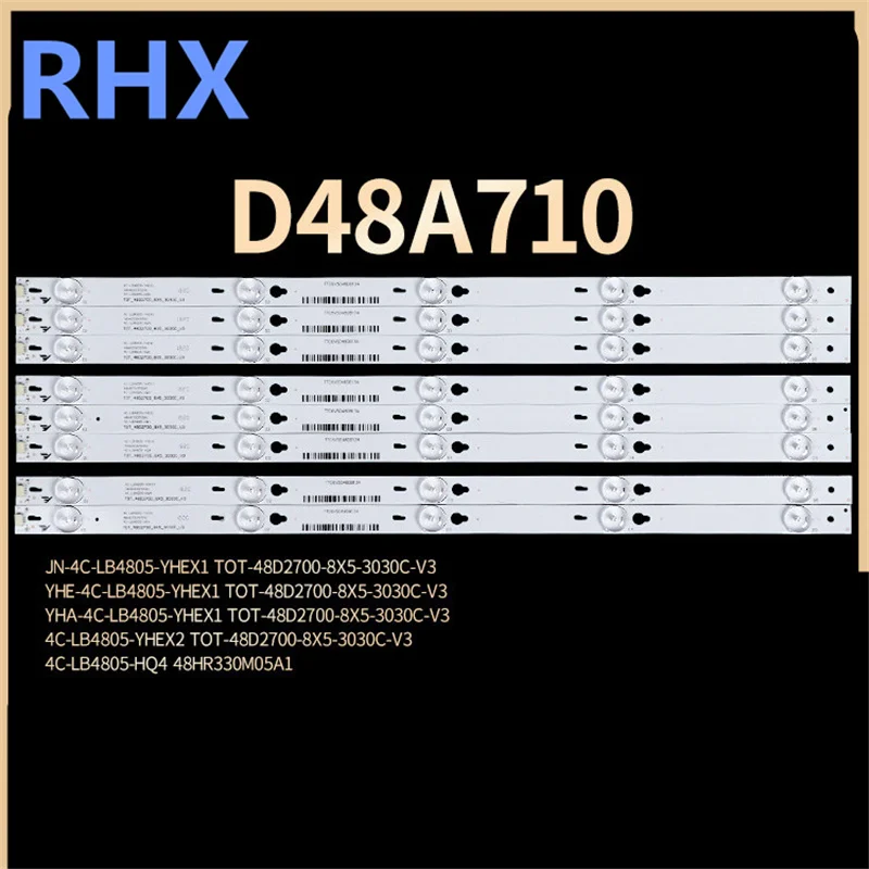 

LED Backlight Strip For L48F3800A TCL B48A558U D48A710 L48F3303B 4C-LB4805-HQ4 100%NEW 490MM 6V