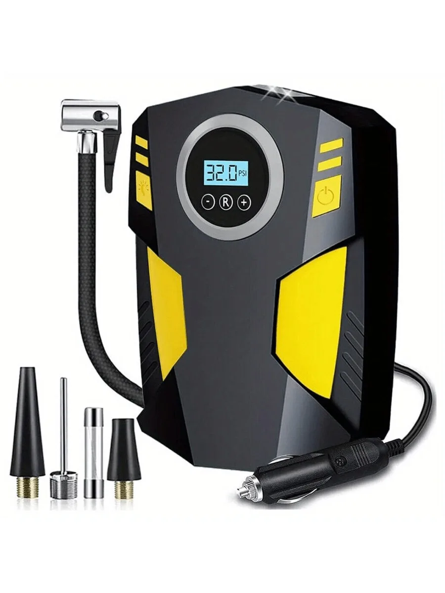 AliExpress Digital Tyre Inflator 150PSI Electric Portable Car Tire Inflator Air Compressor with LED Light for Car Motorcycle Bike Ball