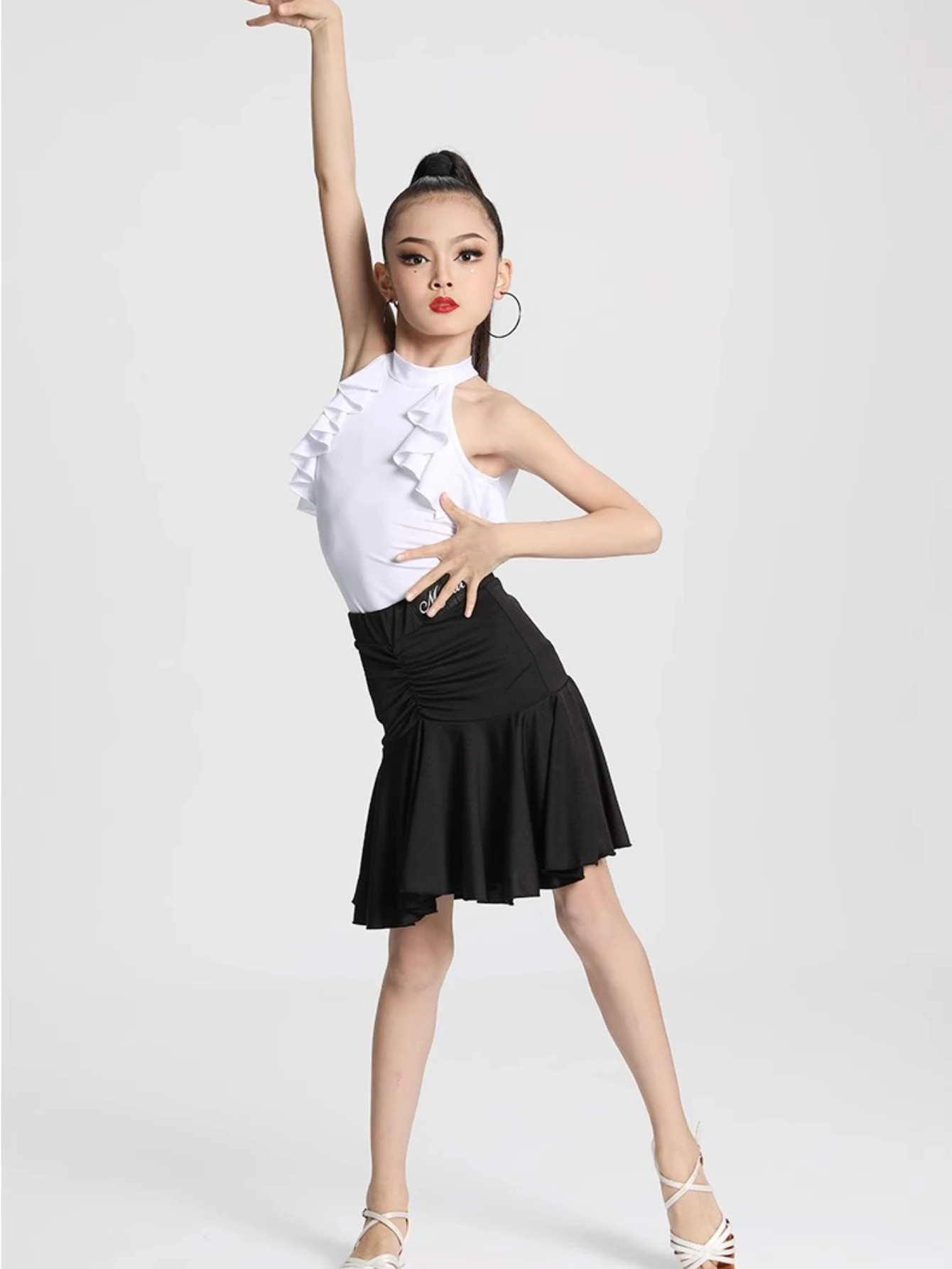 Kids Latin Dance Dress Girls Salsa Rumba Cha Cha Practise Training Dress Dancing Clothing Ballroom Competition Tango Costumes
