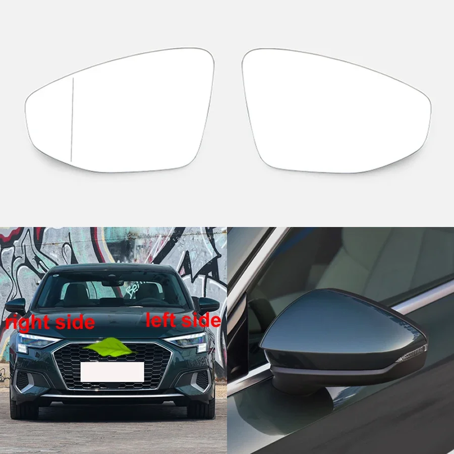 

For Audi A3 2021 2022 2023 Auto Replacement Parts Side Mirrors Reflective Lens Rearview Mirror Lenses Glass with Heating 1PCS