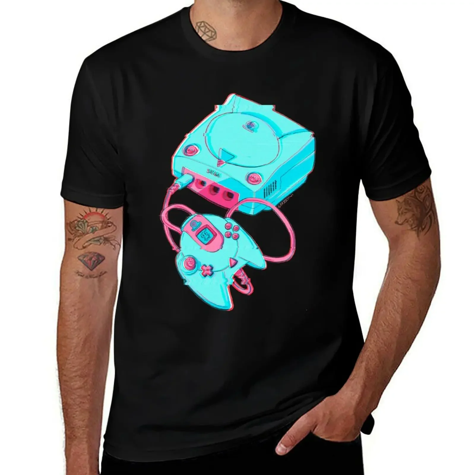 

Dreamcast Vaporwave T-Shirt valentines clothes summer 2025 plus sizes korean fashion mens fashion