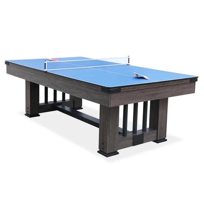 New Modern Design 8FT 3 in 1 Multifunctional  Billiard Pool Sooker Table  With Tennis Table and Meeting Table Top