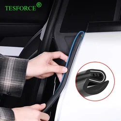 For Tesla Model Y 2021-2024 Door Seal Strip Kit Soundproof Rubber Weatherstrip for Model 3 B-Pillar Sealing Set Noise Reduction