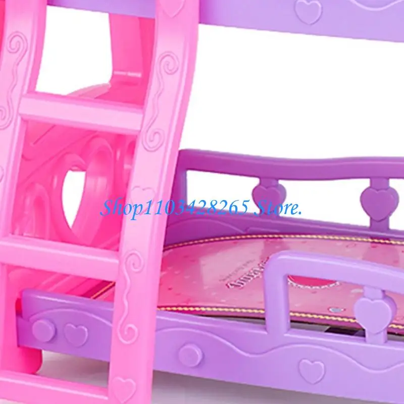 Dziecko odgrywanie ról miniaturowe zestawy do montażu łóżka realistyczna scena sypialni wyświetlacz udawaj zagraj w domek dla