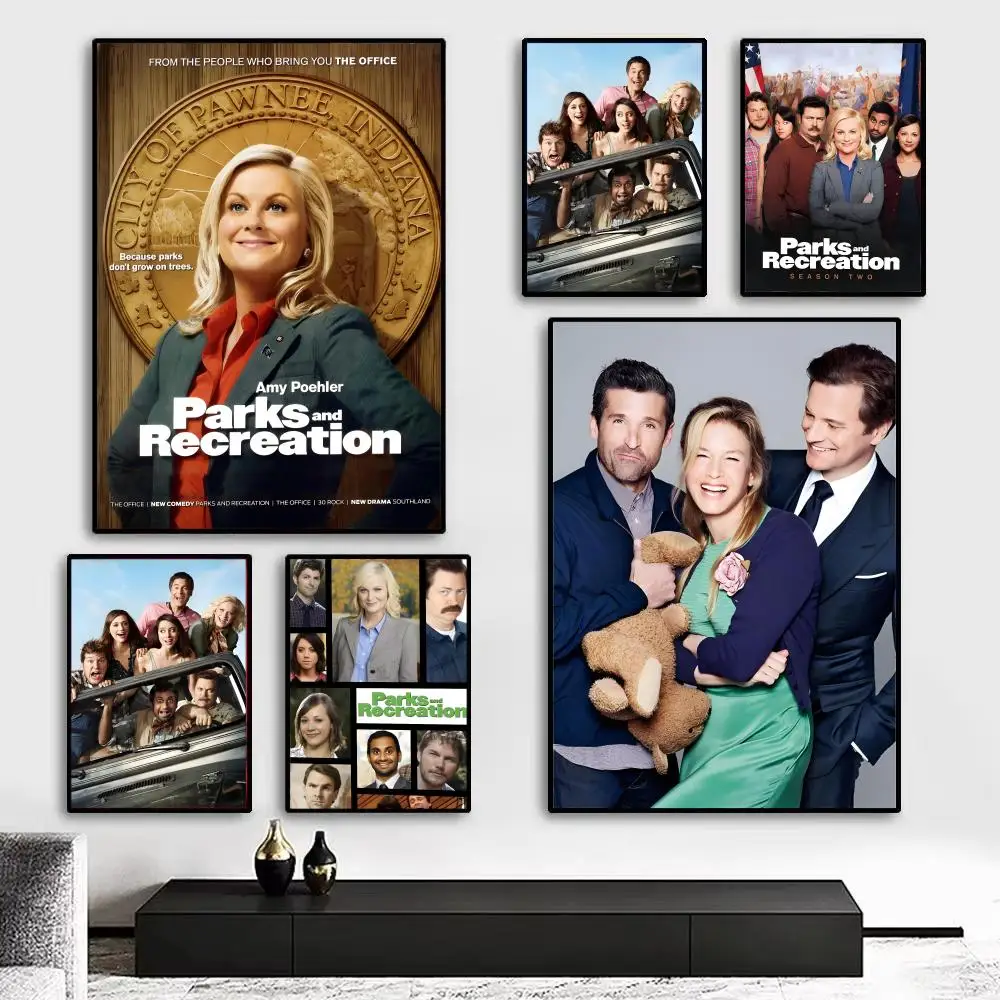 P-Parks and Recreation Poster-Kunstdruck als Wanddekoration, ideal für Wohnzimmer, Schlafzimmer, Bar, Salon und als Geschenk für zu Hause