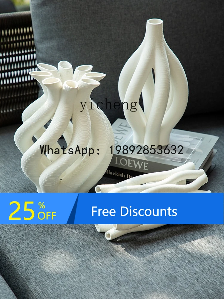 

Modern Minimalist Ceramic Vase Creative Design Living Room Decoration Home Matching Light Luxury