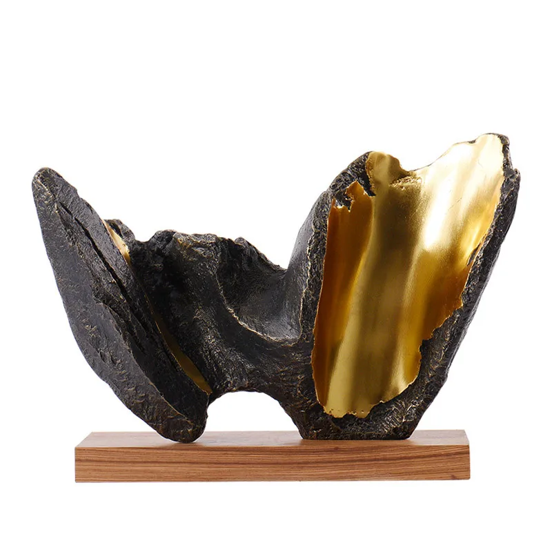 

Light luxury geometric sculpture ornament modern large abstract art model room hotel table decoration