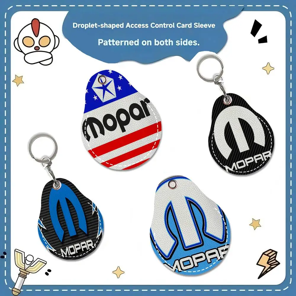 M-Mopares Car Leather access card holder, water drop keychain, bus card elevator induction protective cover