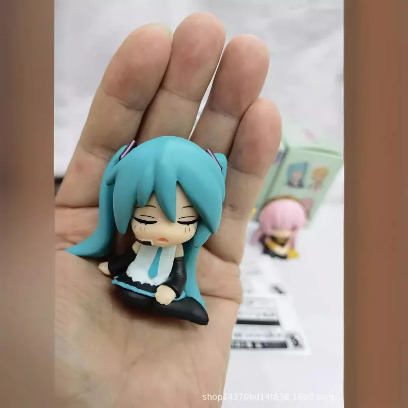 애니메이션 하츠네 미쿠 루카 카가미네 린 렌, 카와이 수면 피규어, PVC 모델 장난감 인형 수집 장식품 선물, 4 개, 6cm