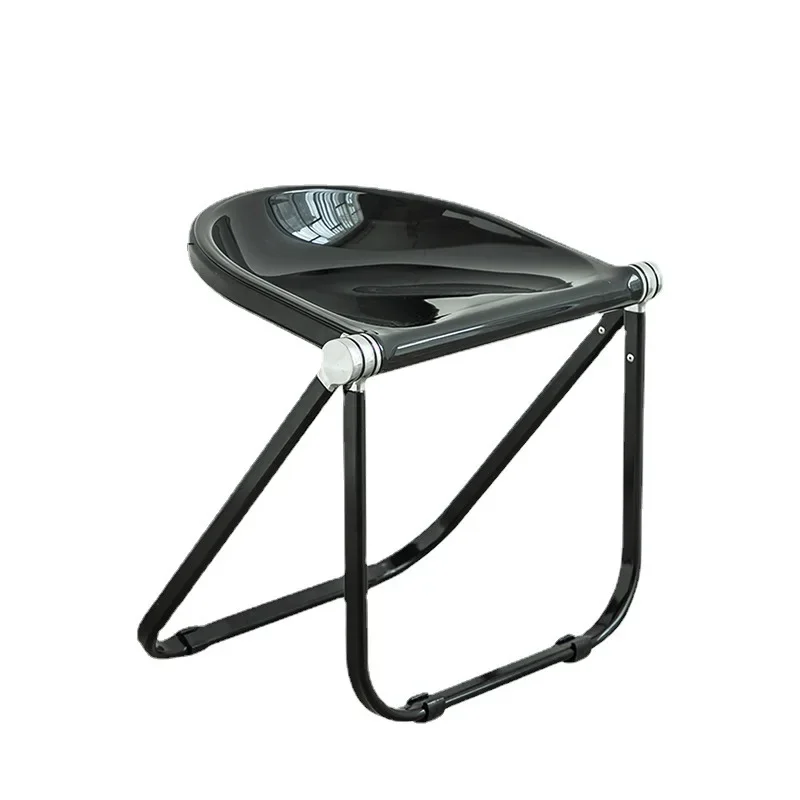 

Прозрачный стул, складной стул в скандинавском стиле, обеденный стул интернет-знаменитостей, домашняя спинка, современный минималистичный акриловый табурет для макияжа