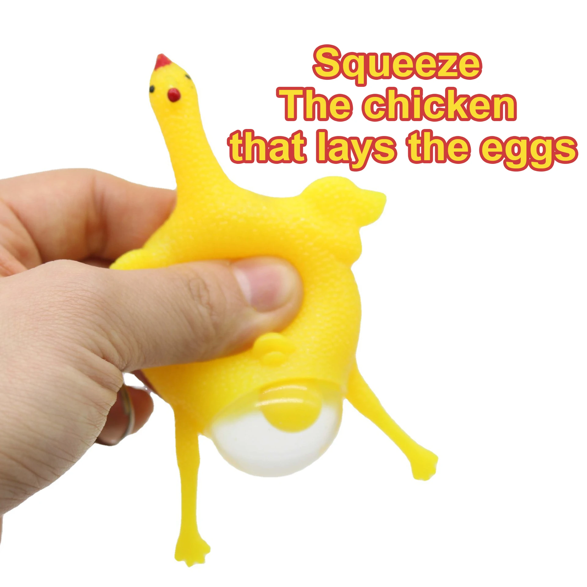 3Pcs Anti-Stress Toy Chickens That Lay Eggs Squeeze Toys Tpr Squishy  Funny Stress Relief For Kids Adults Gift Prop J170