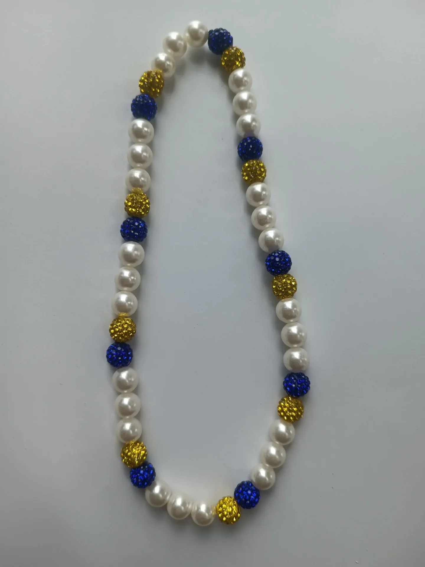 1pcs 10mm Plastic pearl Baseball Necklace for Men Bling Beaded Necklace baseball Players Lovers Inspired Jewelry n3