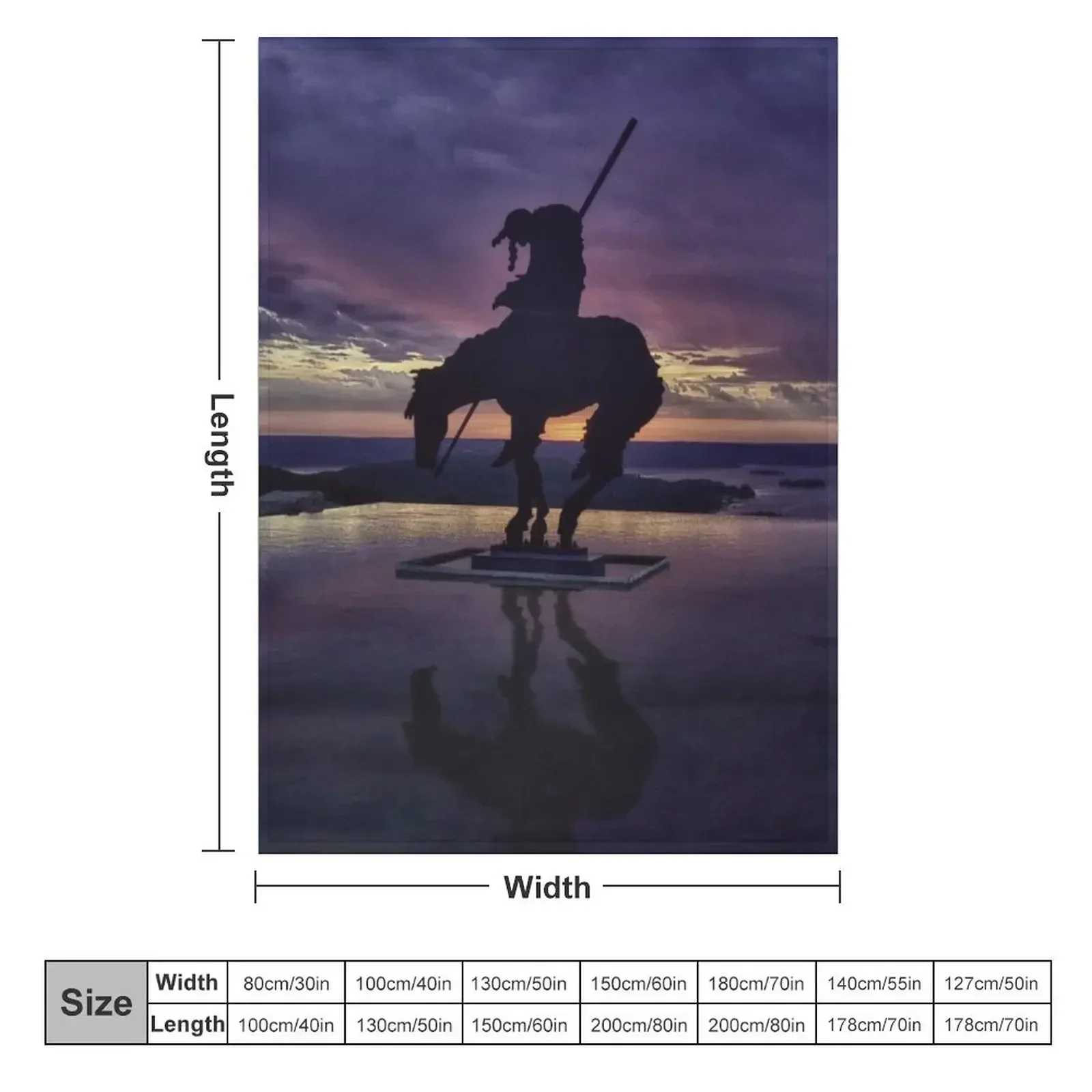 End of the trail at sunset Throw Blanket couch cozy soft plush fuzzy picnic outdoor blanket