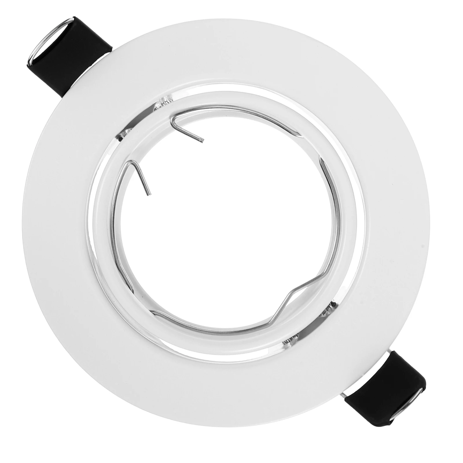 

Spotlight Bracket Ring Trim Black Color Nickel Finish Easy Installation Kitchen Bedroom Hallway Recessed Light Fixture Frame