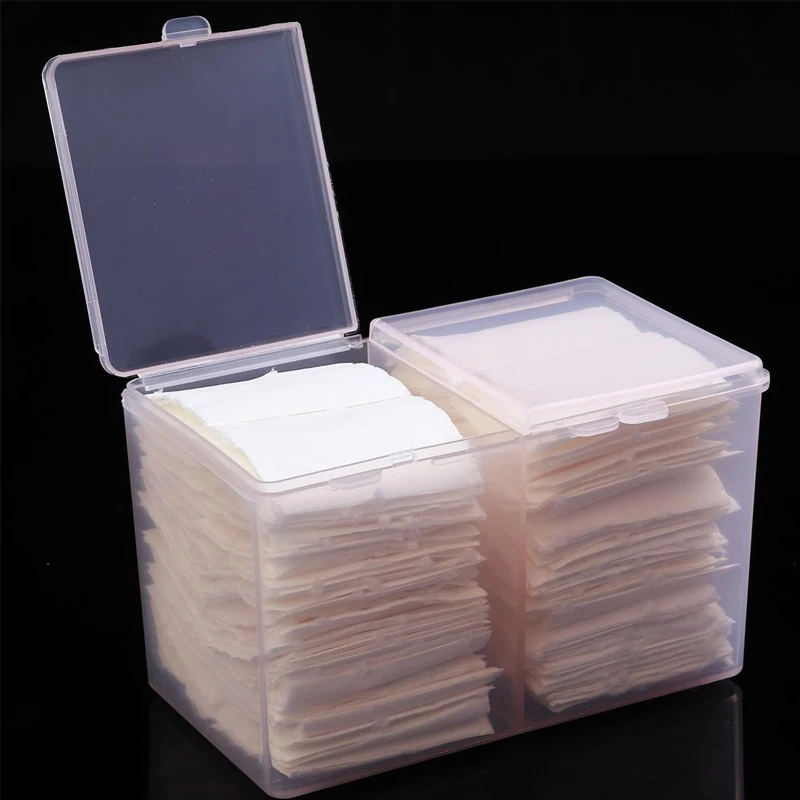 

2 Colors Independent Portable Storage Box Wipes Cotton Pads Swab Rods Container Case Nail Art Toos Organizer Nail Accessoires