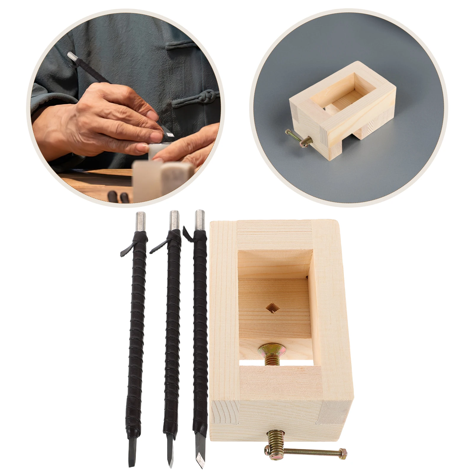

Seal Cutting Tool Engraving Setting Beginner Wood Carving Kit Jewelry Tungsten Steel Material Tools for Crafting