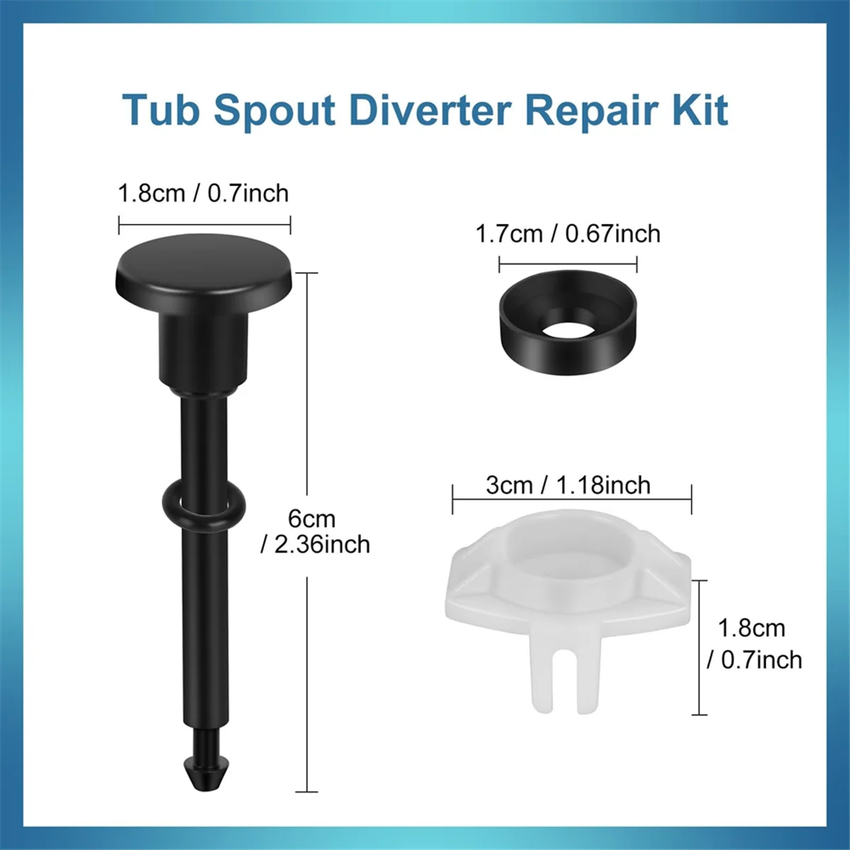 

AA25 4 Set Tub Spout Diverter Repair Kit for Tub Spout Replacement,Diverter Repair Kit-Tub Faucet Repair Replacement Parts