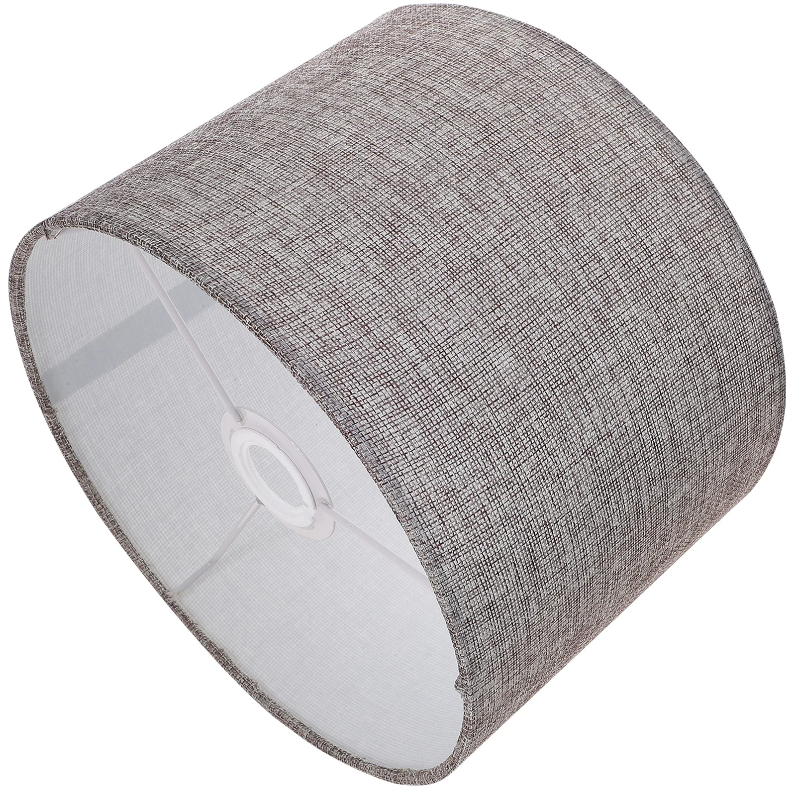 غطاء مصباح أسطواني 12.5X18.5In النسيج المعدني ريفي غطاء خفيف لمكتب الطابق الجدول مصباح استبدال السرير مكتب المنزل #3