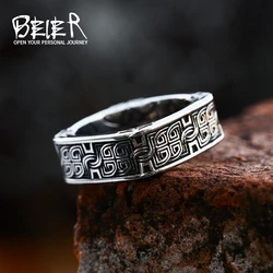 Beier Retro Square solid Dominant Totem Ring Man Drop shipping wholesale classical Ring Fashion classic sale Jewelry BR8-1020