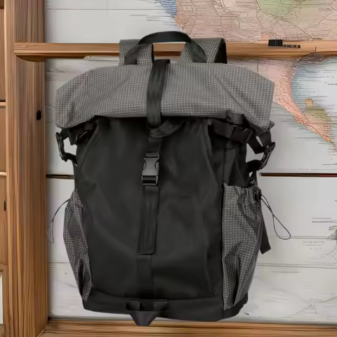 Sports Outdoor Mountaineering Ride Backpack Folding Roll-up Shoulder Bag Men's Functional Travel Male College Student Schoolbag