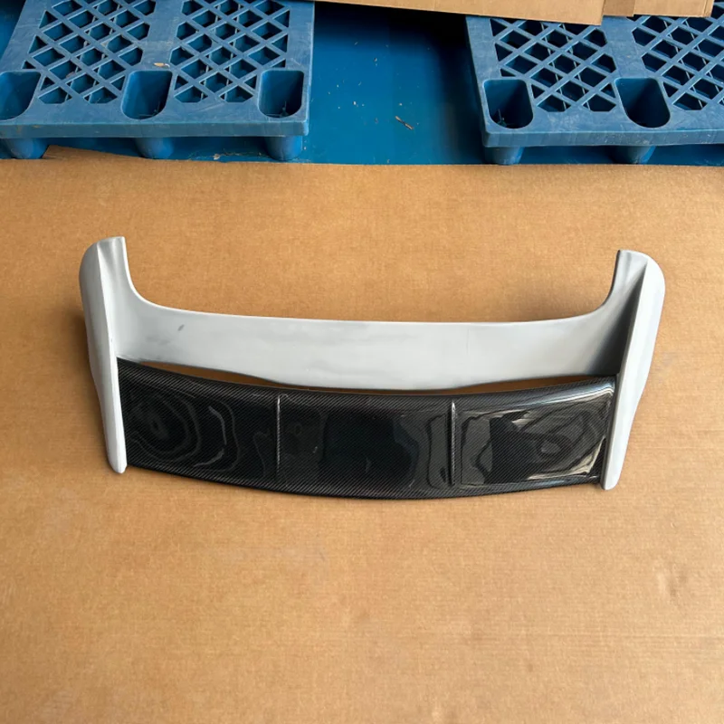 For Ford 2013-17 Fiesta ST Facelift Portion Carbon RS Style Rear Spoiler Fiber Glass Trunk Wing Trim Kit Bootlid Cover Splitter view 2