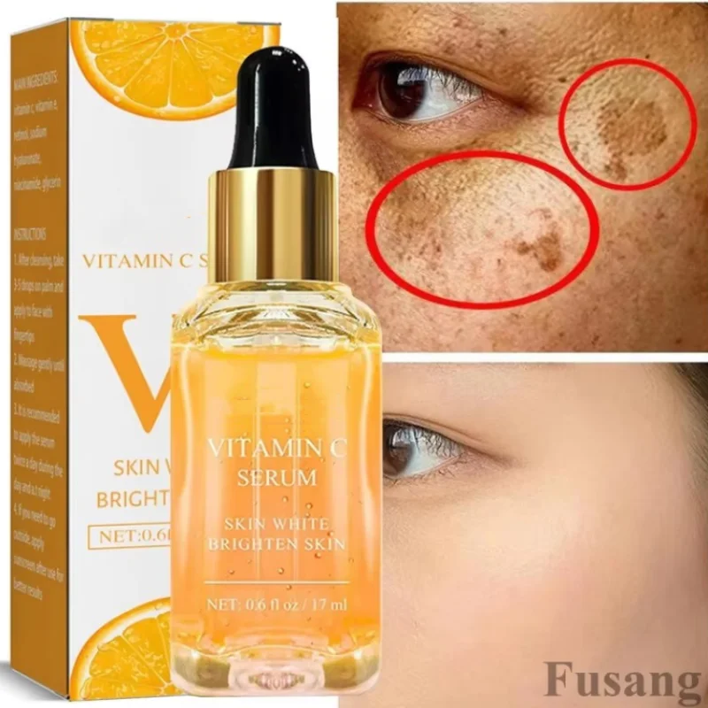 

Vitamin C Brighten Face Serum Retinol Fade Fine Lines Essence Remove Dark Spots Cream Moisturizing Skin Care