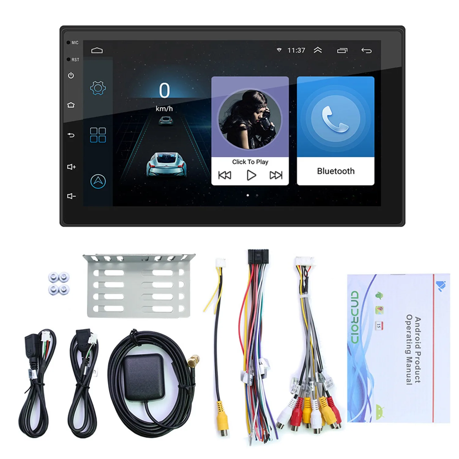 

7 Inch Android 10.1 2 Din Car Radio Multimedia Video MP5 Player WIFI GPS Auto Stereo Car Stereo USB FM Radio