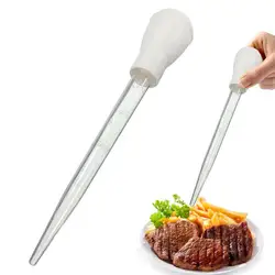 Rubber Head Scale Pipette Dropper Liquid Cooking Pipette Oil Tube Turkey Barbecue Seasoning Food Droppers Multi-purpose