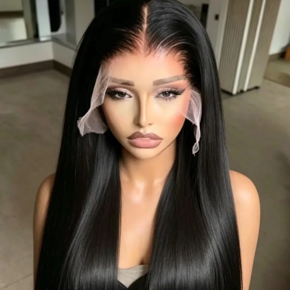40 Inch 13x6 Bone Straight HD Transparent Lace Front Wigs 13x4 HD Lace Frontal With Baby Hair 250 Density 5x5 Glueless Human Hair Wigs For Black Women Brazilian