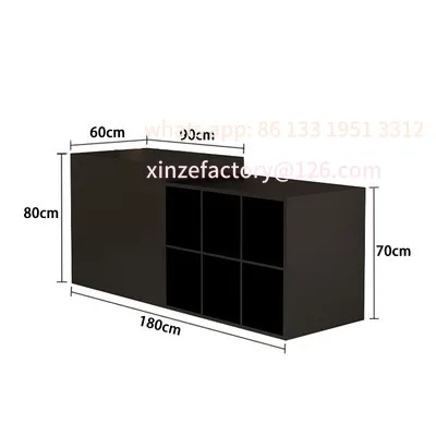 

Customizable Clothing store Small black counter Retractable Zhongdao counter Bar corner Modern simple light luxury