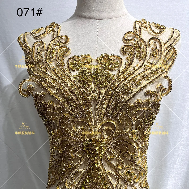 22 Color Profiling On Tulle Evening Dress Fabric Cocktail Wedding Gown Appliqued Material Embroidered Beaded Crystal Accessories