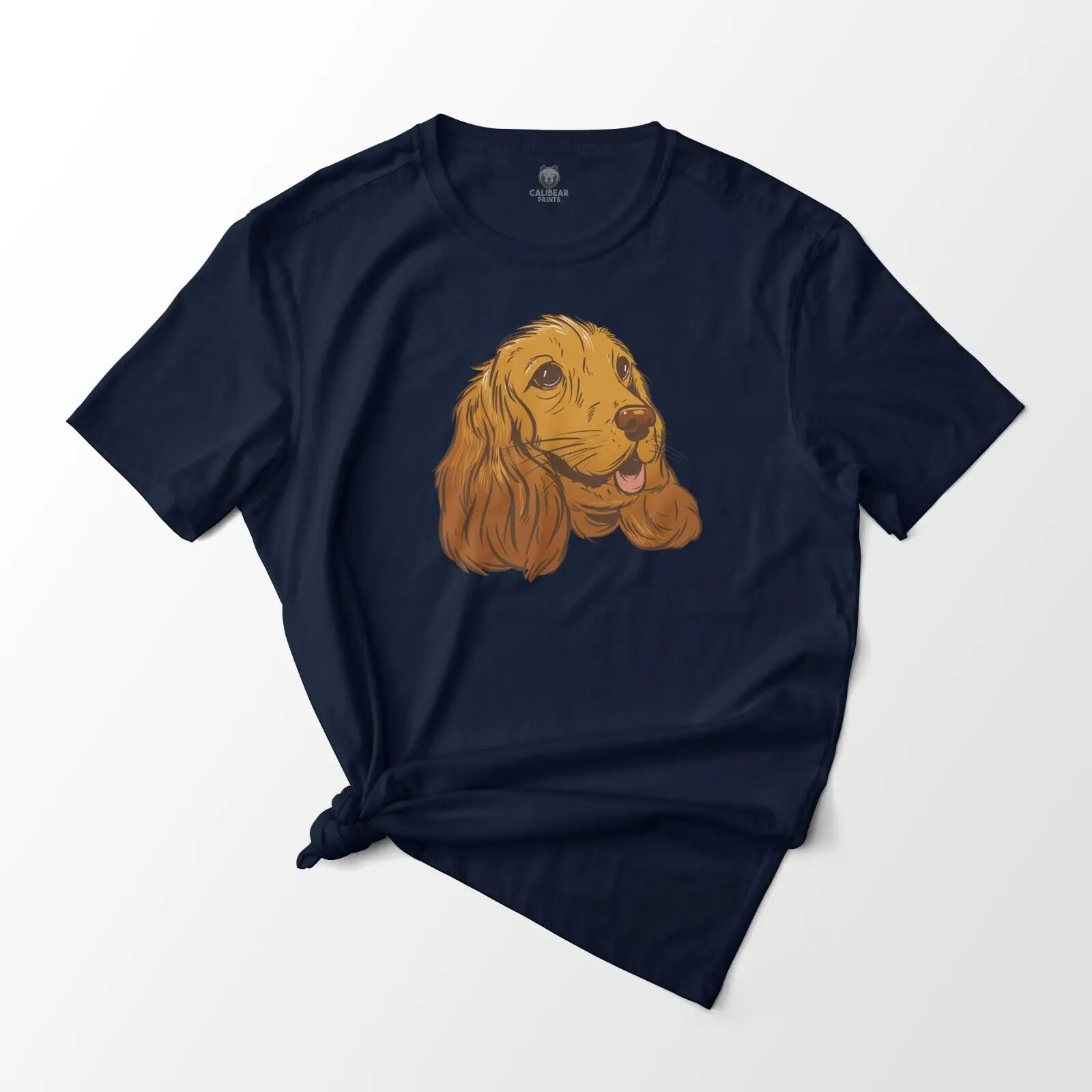 

Cute Cocker Spaniel Dog, Pet Lovers Graphic T-Shirt Unisex 100% Cotton Tee