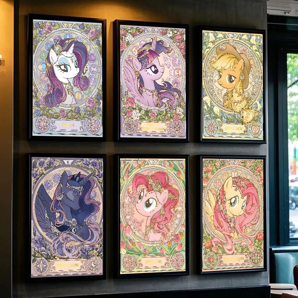 

1pc Anime M-My Little Pony Poster Paper Print Home Bedroom Entrance Bar Cafe Art Painting Decoration