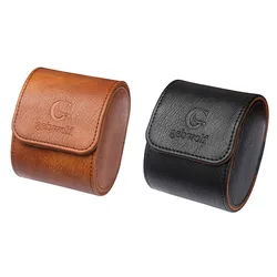 Luxury PU Leather Watch Storage Box, Travel Single Watch Case, Holder for Gift, Anniversary, Birthday Wristwatch Packaging