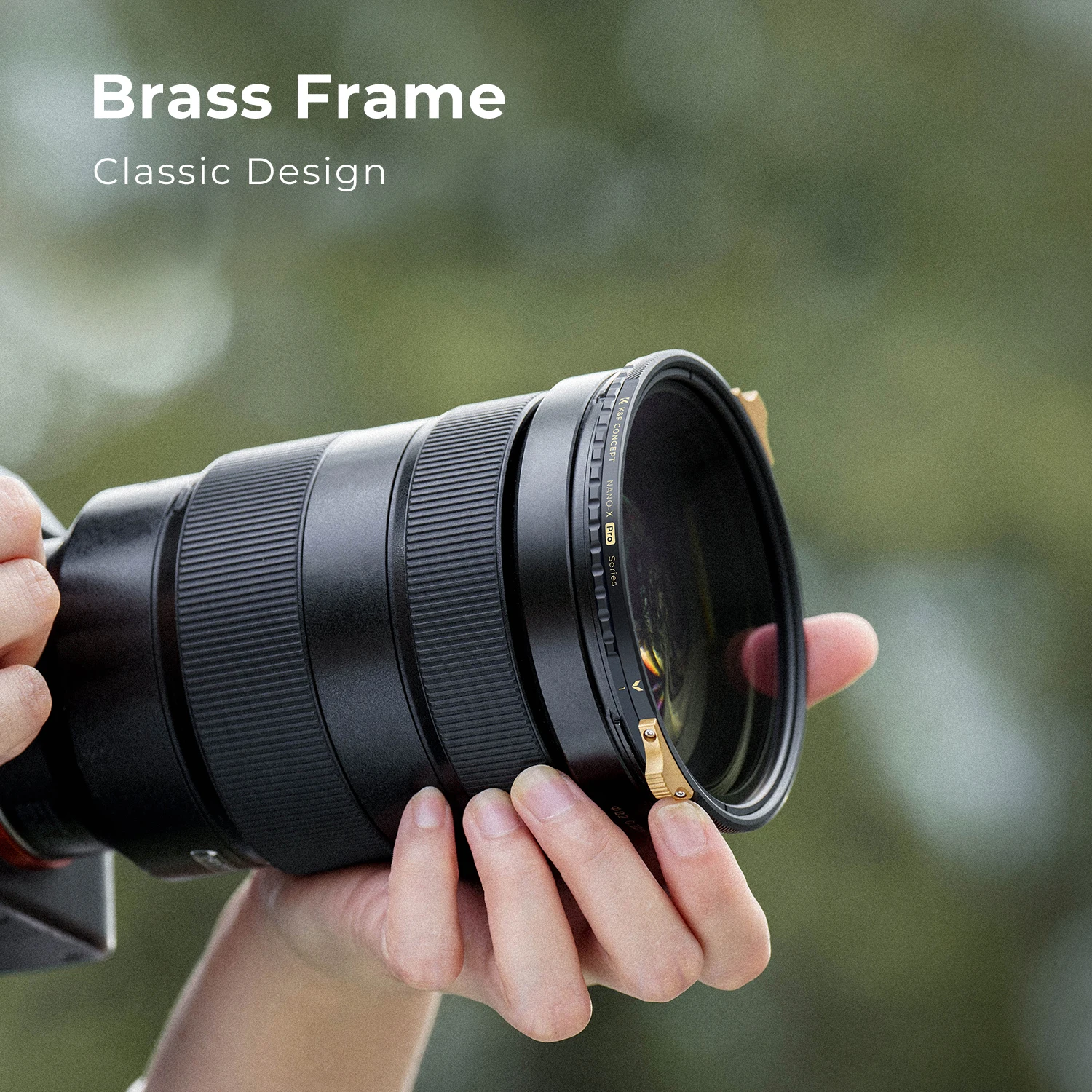 K&F Concept ND Filters ND2-32 Adjustable 36-Layer Anti-Reflection Green Film Copper Frame Nano-X PRO Series 67mm 72mm 77mm 82mm
