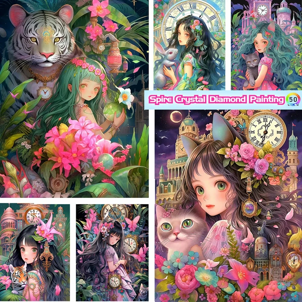 New Alice in Wonderland Crystal Diamond Painting Kits Embroidery Disney Animal Diy Art Cross Stitch Mosaic Home Decor Kids Gift