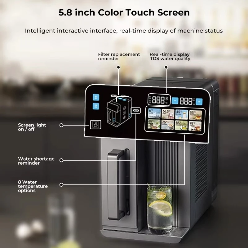 2200W household distributor digital screen countertop water purifier, reverse osmosis system filtration